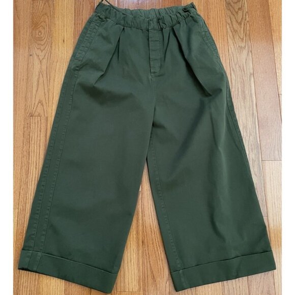 Free People Wide Leg Cuffed After Love Roll Cuff Size Medium Pleated High Rise - Picture 7 of 16